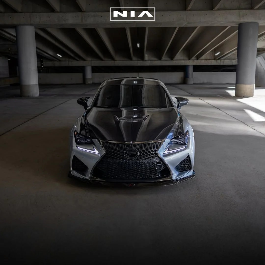 Lexus RC-F NIA Front Splitter Lip body kit 2015-2019 in ABS or Carbon Fiber - Image 5