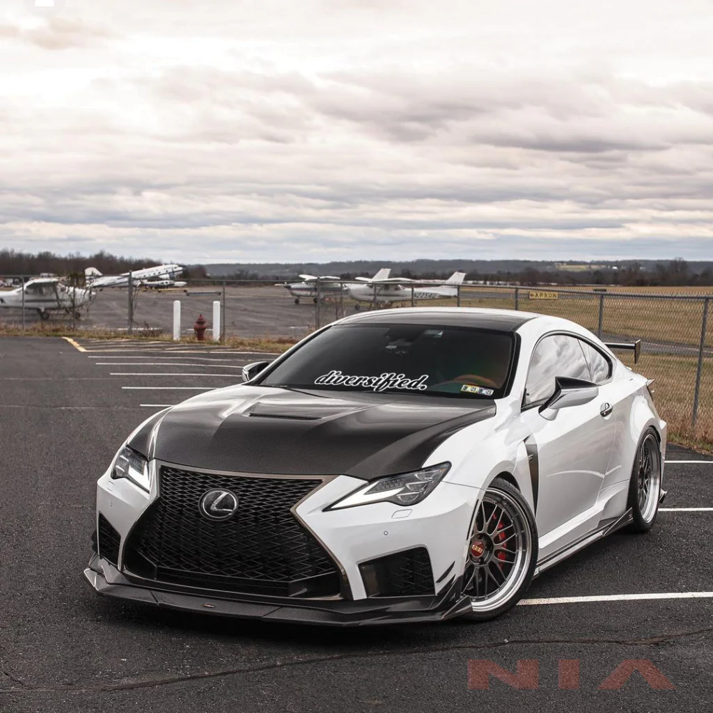 Lexus RC-F NIA Front Splitter Lip body kit 2020-2025 in ABS or Carbon Fiber - Image 7