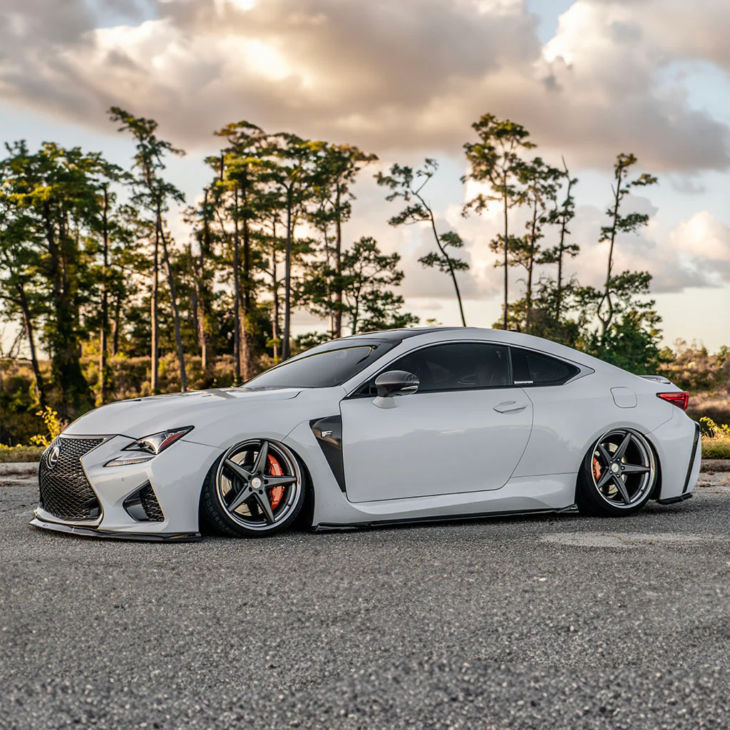 Lexus RC-F NIA Full lip Body Kit 5pcs (Front Splitter, Side Skirt Rockers, Rear apron spats) 2015-2019 s in ABS or Carbon Fiber - Image 4