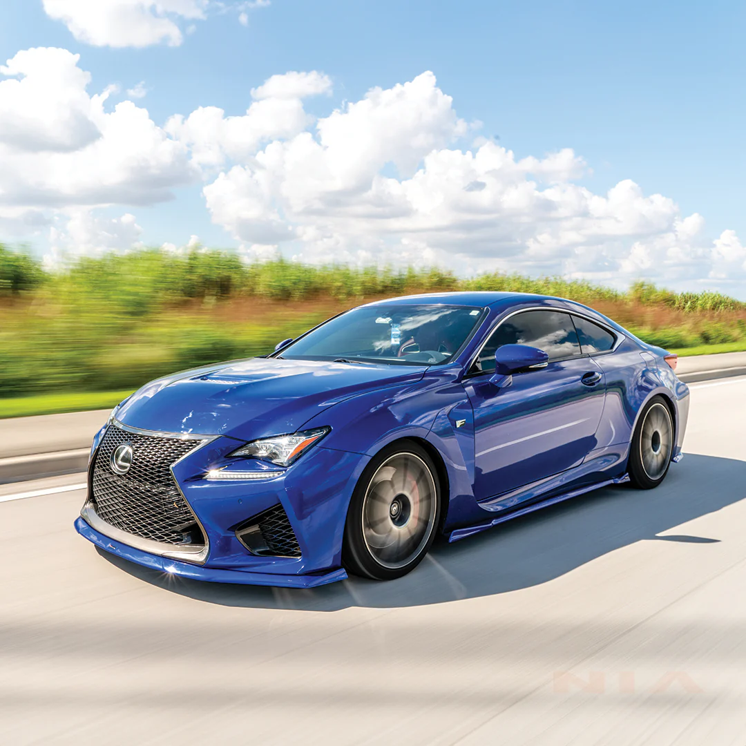 Lexus RC-F NIA Full lip Body Kit 5pcs (Front Splitter, Side Skirt Rockers, Rear apron spats) 2015-2019 s in ABS or Carbon Fiber - Image 6