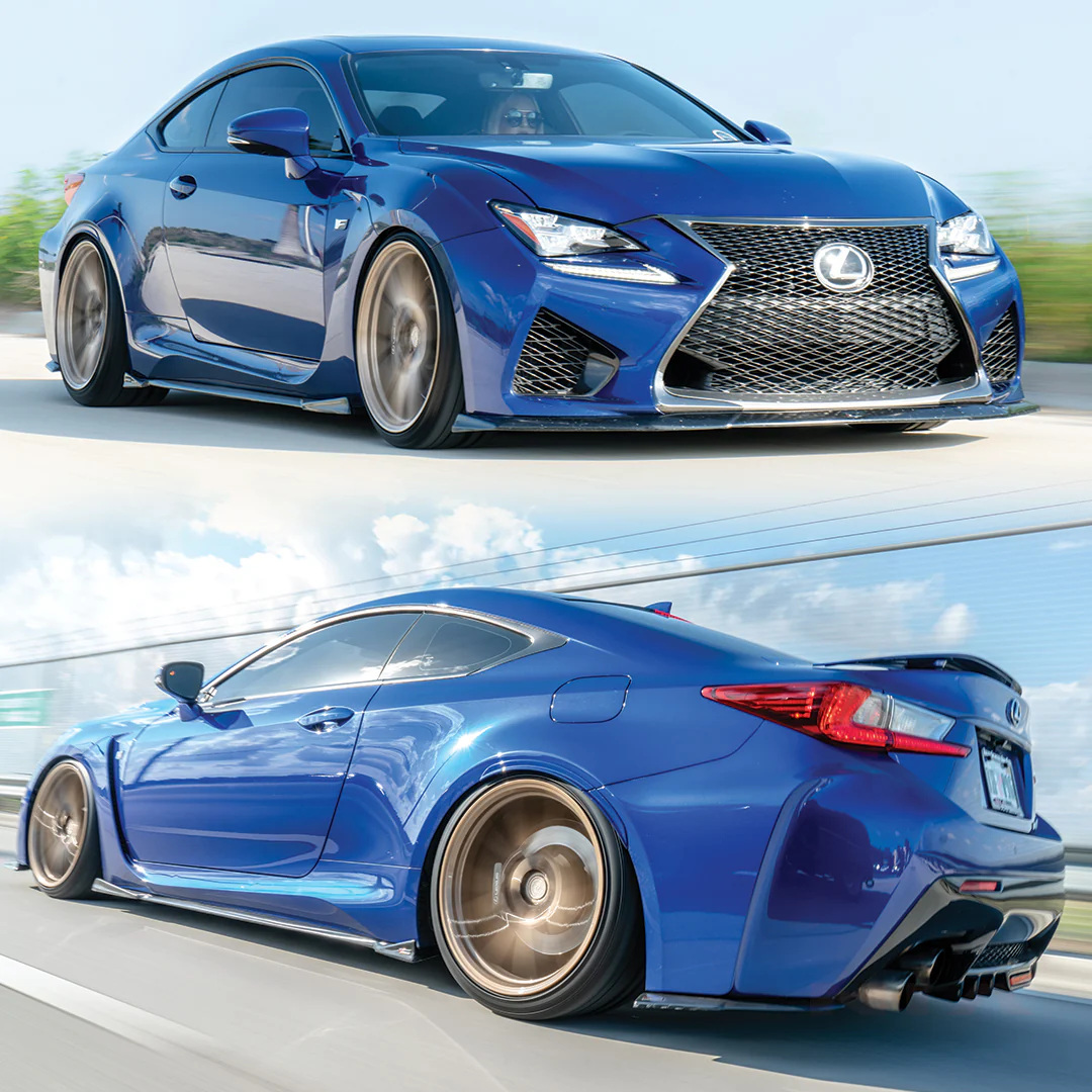 Lexus RC-F NIA Full lip Body Kit 5pcs (Front Splitter, Side Skirt Rockers, Rear apron spats) 2015-2019 s in ABS or Carbon Fiber - Image 7