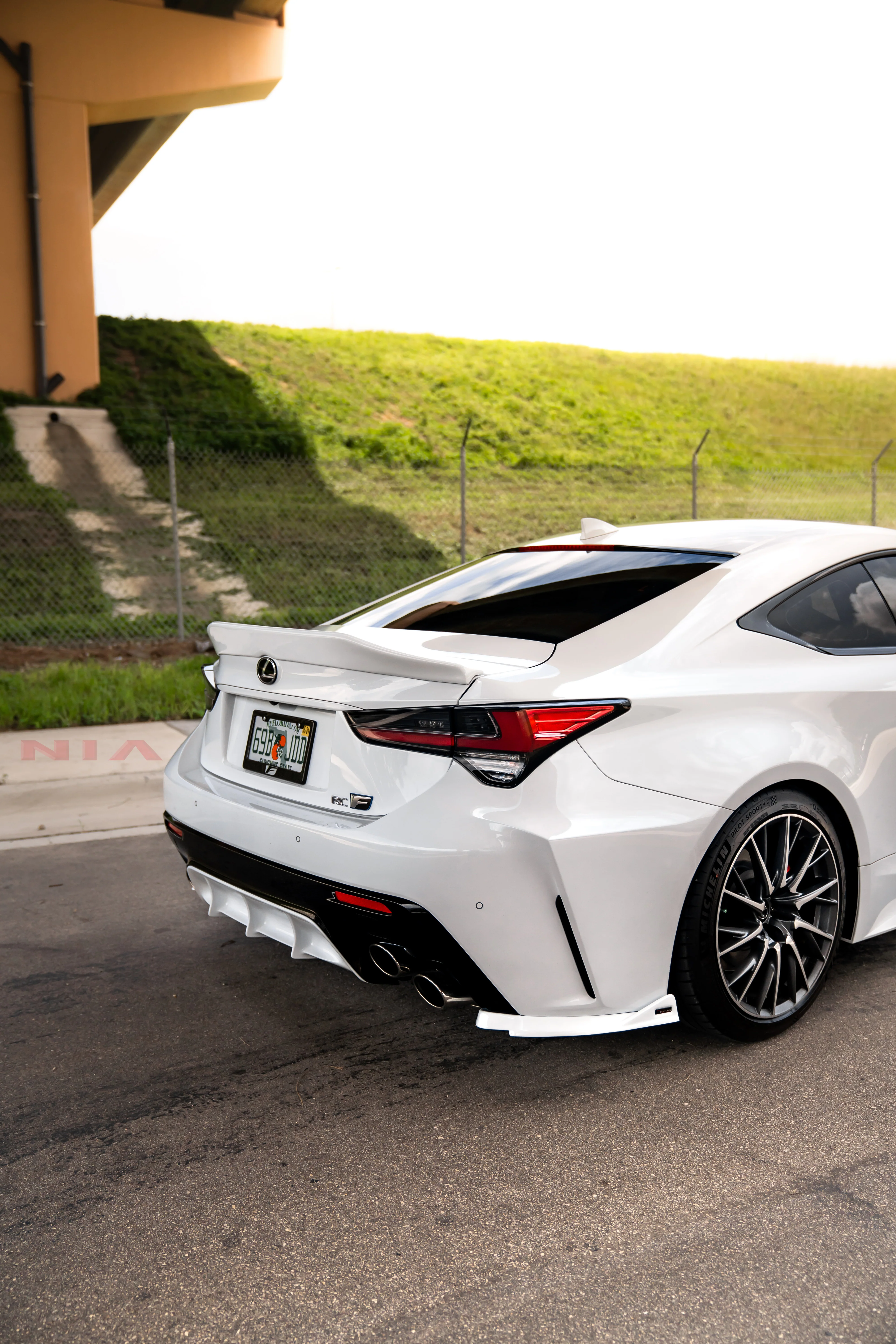 Lexus RC-F NIA full splitter lip bodykit 5pcs (front lip, side skirts, rear apron spats) 2020-2025 in ABS or Carbon Fiber - Image 12