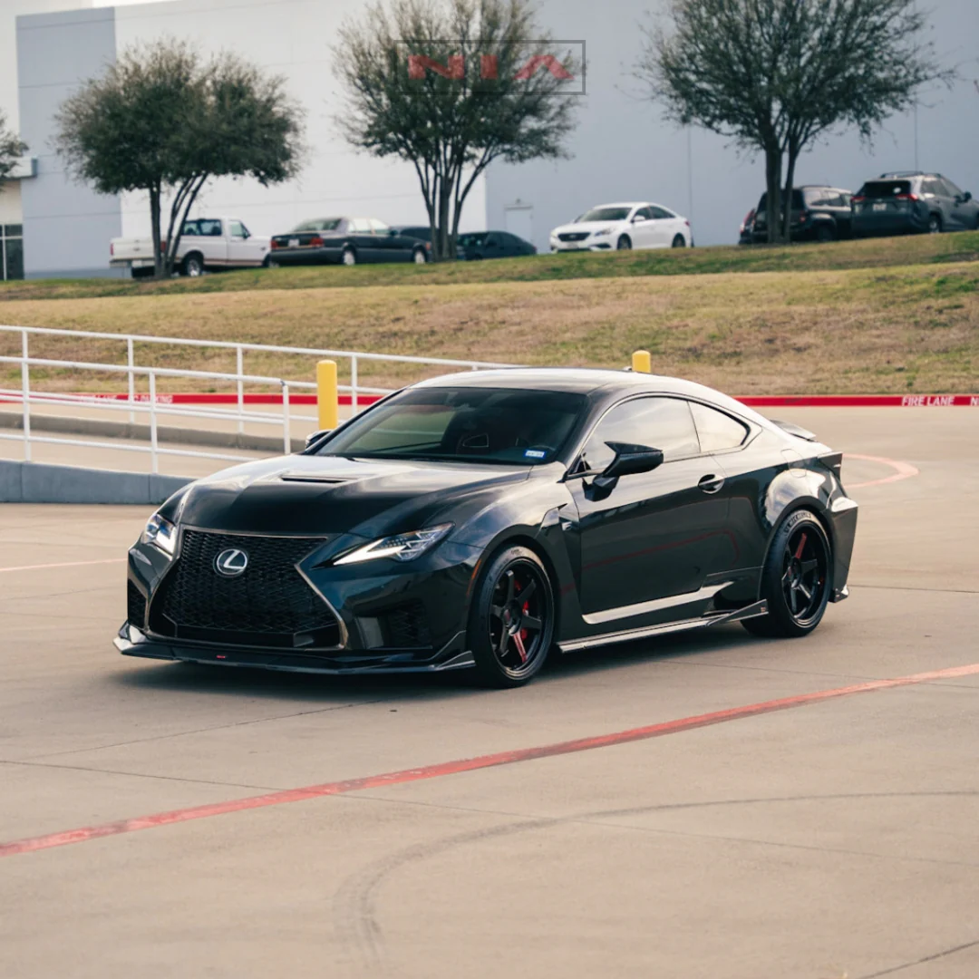 Lexus RC-F NIA full splitter lip bodykit 5pcs (front lip, side skirts, rear apron spats) 2020-2025 in ABS or Carbon Fiber - Image 3