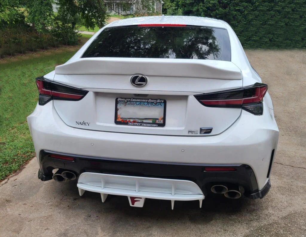 Lexus RC-F NIA Full lip Body Kit 6pcs (Front Splitter, Side Skirt Rockers, Rear apron spats, Diffuser Bumper Extension) 2020-2025 in ABS - Image 6