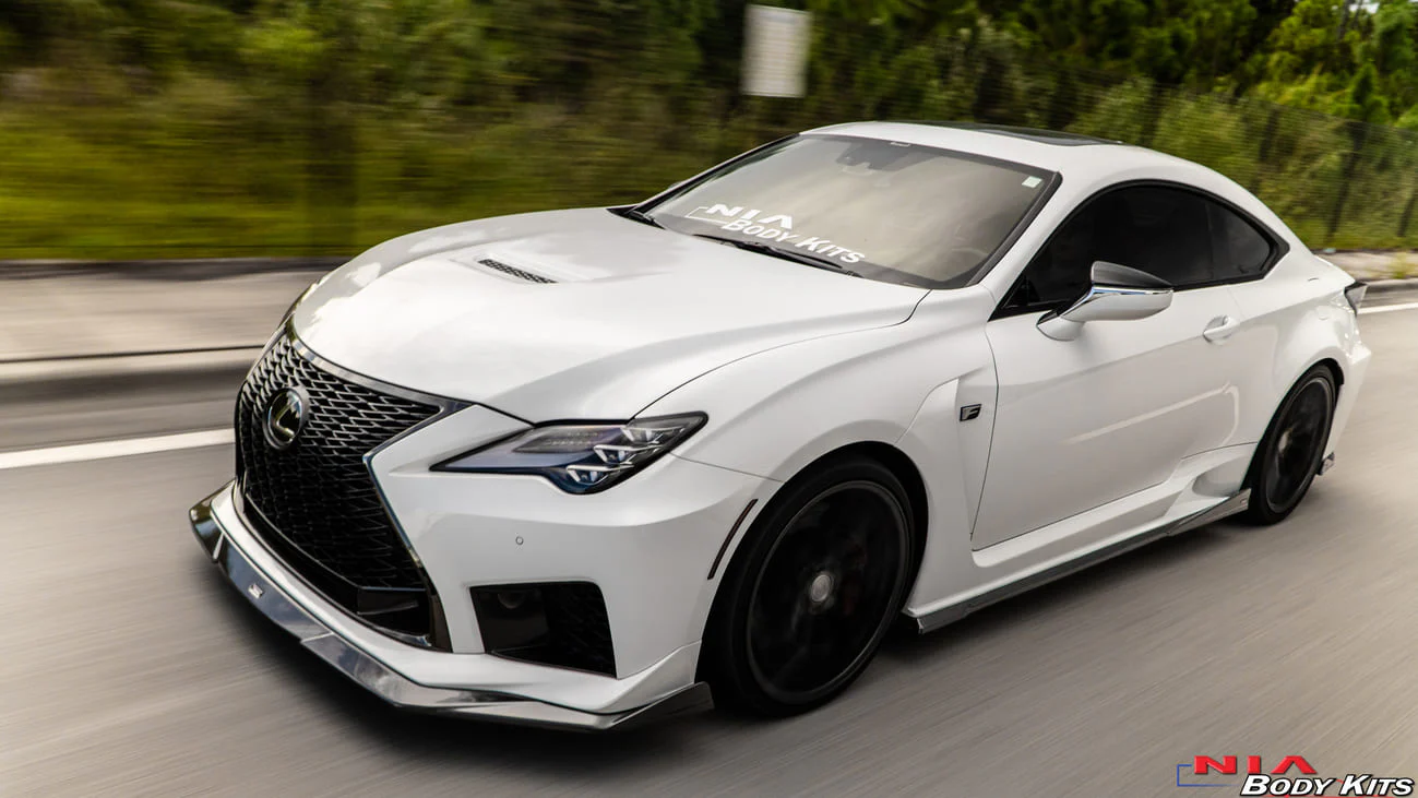 Lexus RC-F NIA Full lip Body Kit 6pcs (Front Splitter, Side Skirt Rockers, Rear apron spats, Diffuser Bumper Extension) 2020-2025 in ABS - Image 7