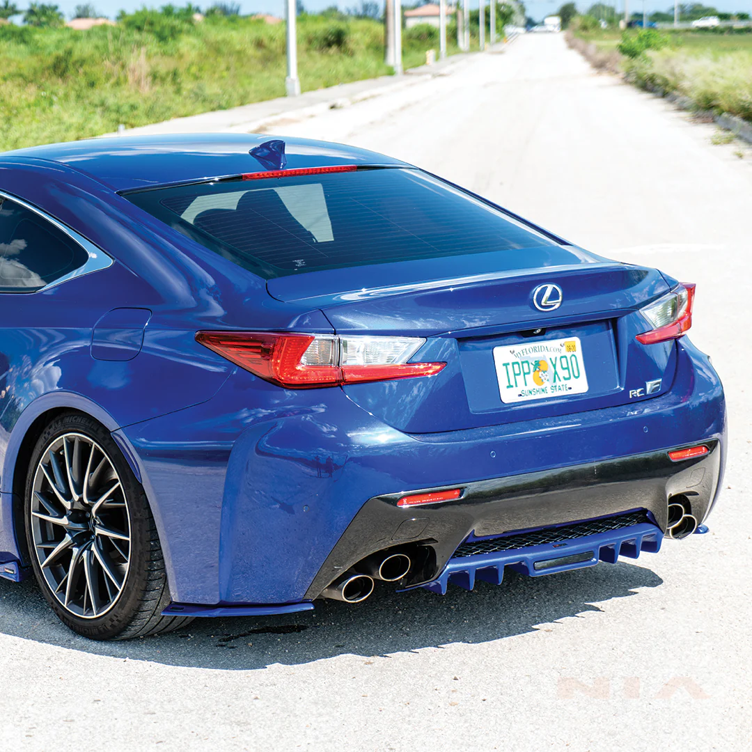 Lexus RC-F NIA Rear Lip Spats bodykit 2015-2019 in ABS or Carbon Fiber - Image 7