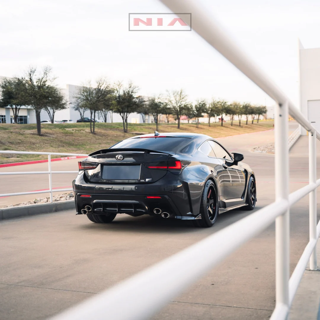 Lexus RC-F NIA full splitter lip bodykit 5pcs (front lip, side skirts, rear apron spats) 2020-2025 in ABS or Carbon Fiber - Image 4