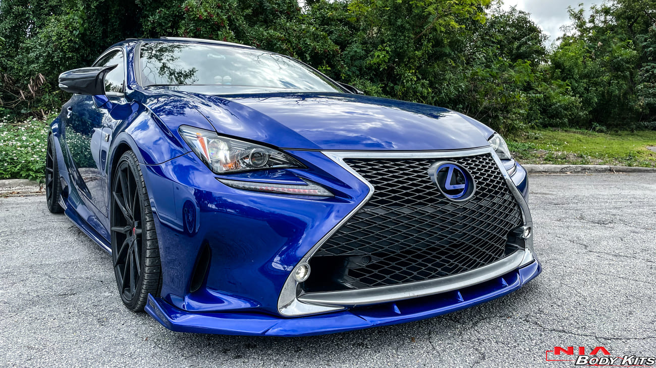 Lexus RC F-Sport, Base Model NIA Front Splitter Lip 2015-2018 in ABS or Carbon Fiber - Image 9