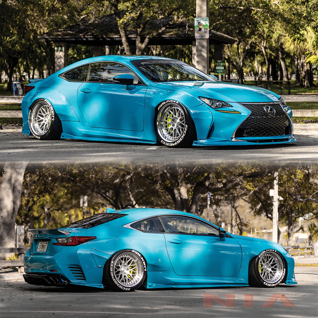 Lexus RC F-Sport, Base Model NIA NIA Full lip Body Kit 6pcs (Front Splitter, Side Skirt Rockers, Rear apron spats, Diffuser Bumper Extension) 2015-2018 in ABS - Image 10
