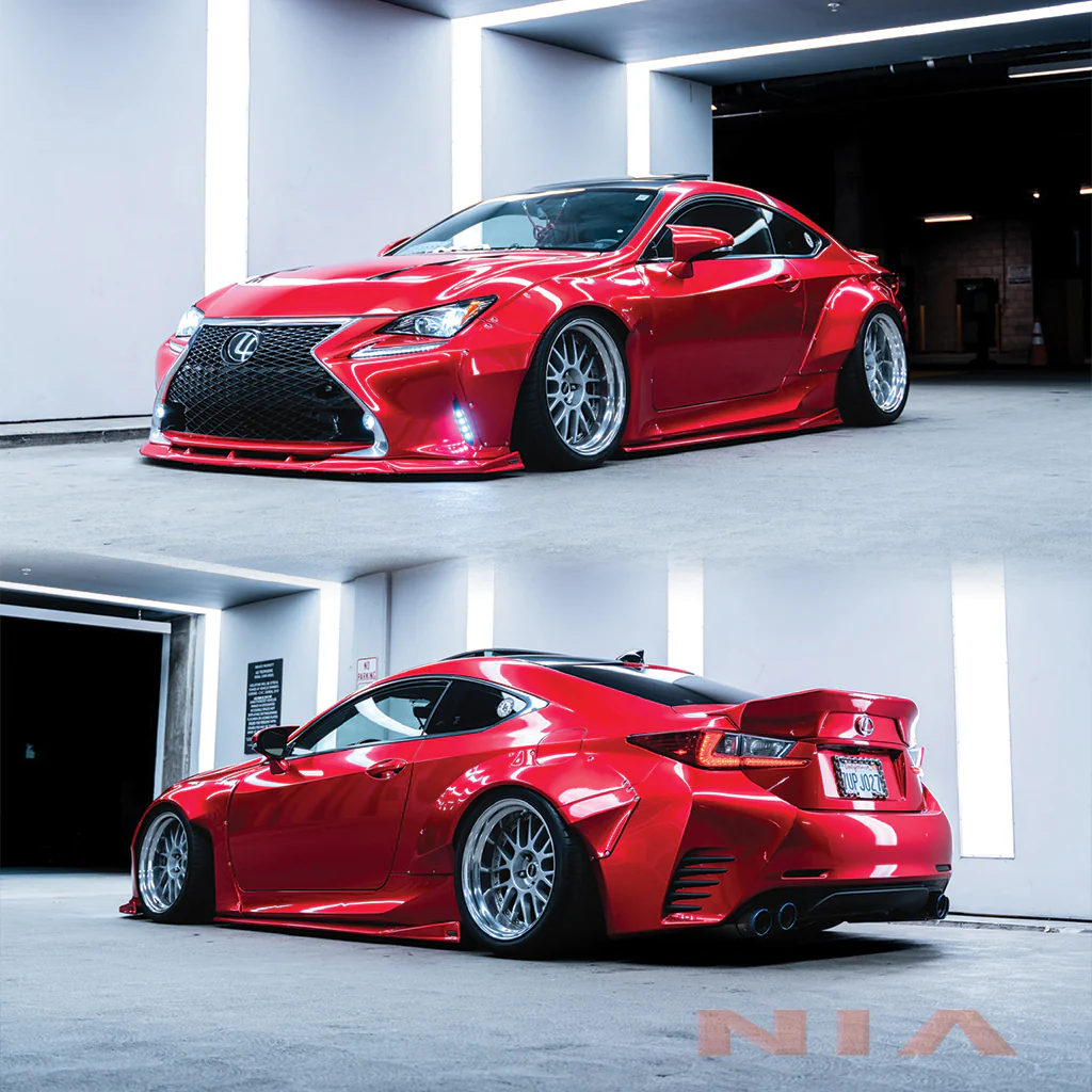 Lexus RC F-Sport, Base Model NIA NIA Full lip Body Kit 6pcs (Front Splitter, Side Skirt Rockers, Rear apron spats, Diffuser Bumper Extension) 2015-2018 in ABS - Image 12
