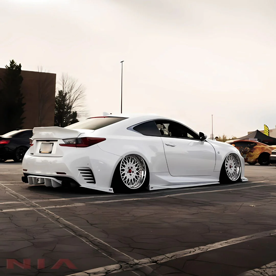Lexus RC F-Sport, Base Model NIA NIA Full lip Body Kit 6pcs (Front Splitter, Side Skirt Rockers, Rear apron spats, Diffuser Bumper Extension) 2015-2018 in ABS - Image 14