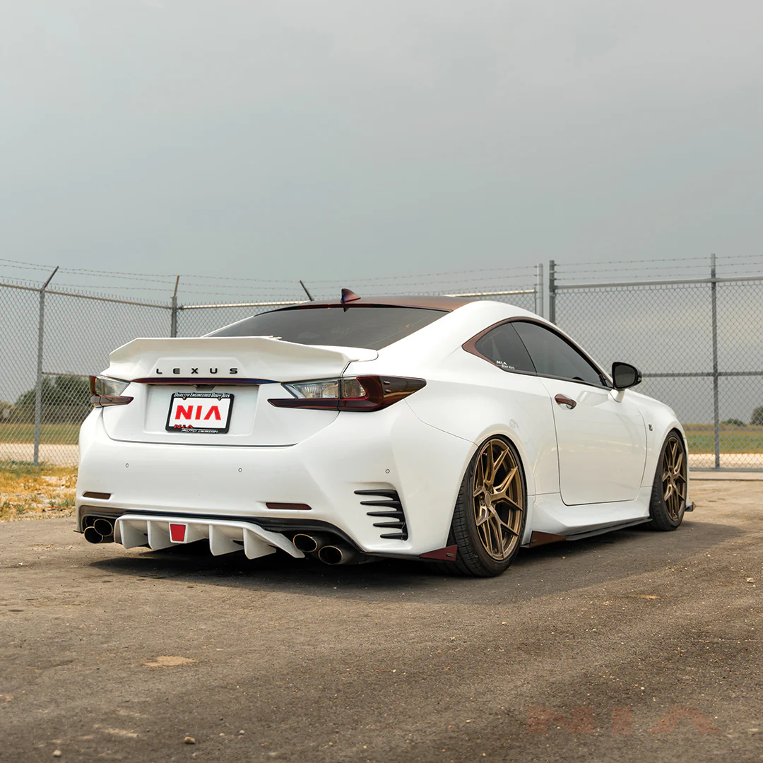 Lexus RC F-Sport, Base Model NIA NIA Full lip Body Kit 6pcs (Front Splitter, Side Skirt Rockers, Rear apron spats, Diffuser Bumper Extension) 2015-2018 in ABS - Image 8