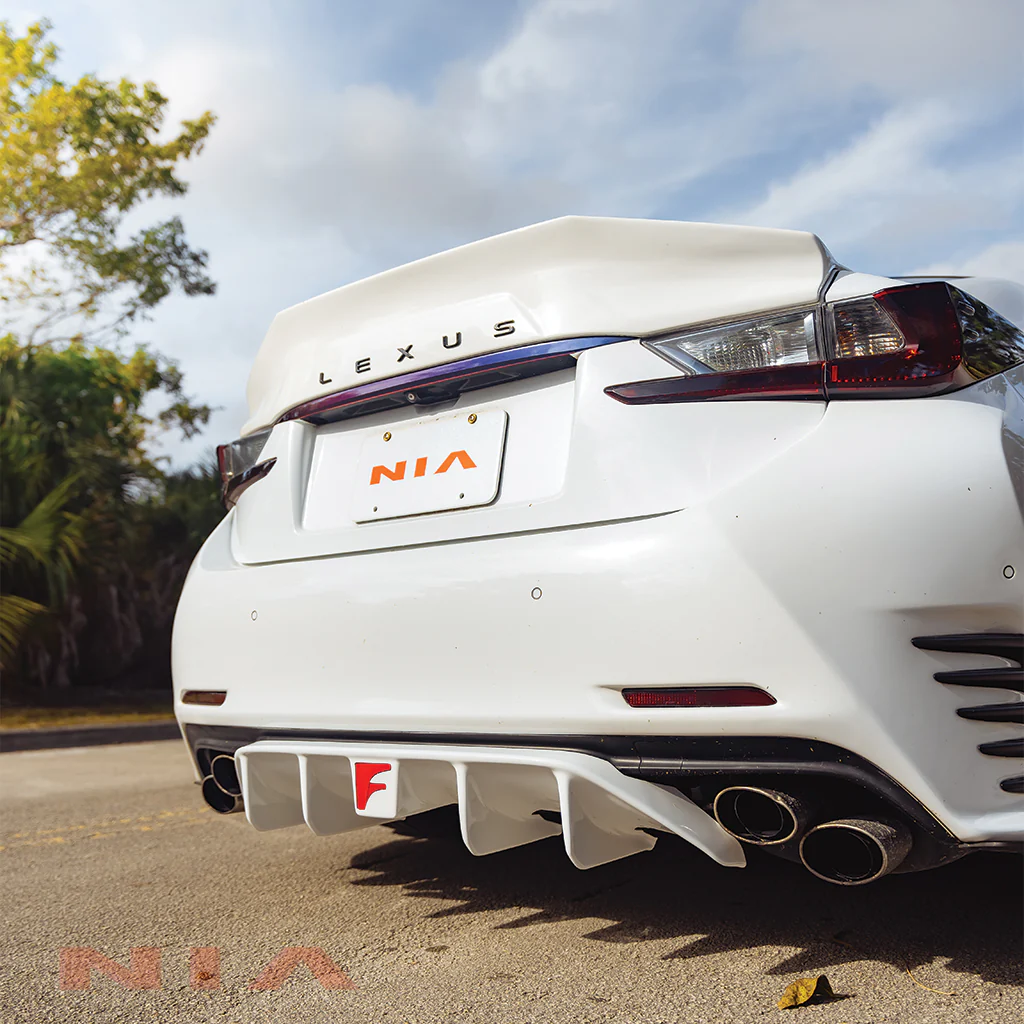 Lexus RC F-Sport, Base Model NIA Rear Diffuser Lip Bumper Extension 2015-2018 in ABS - Image 4