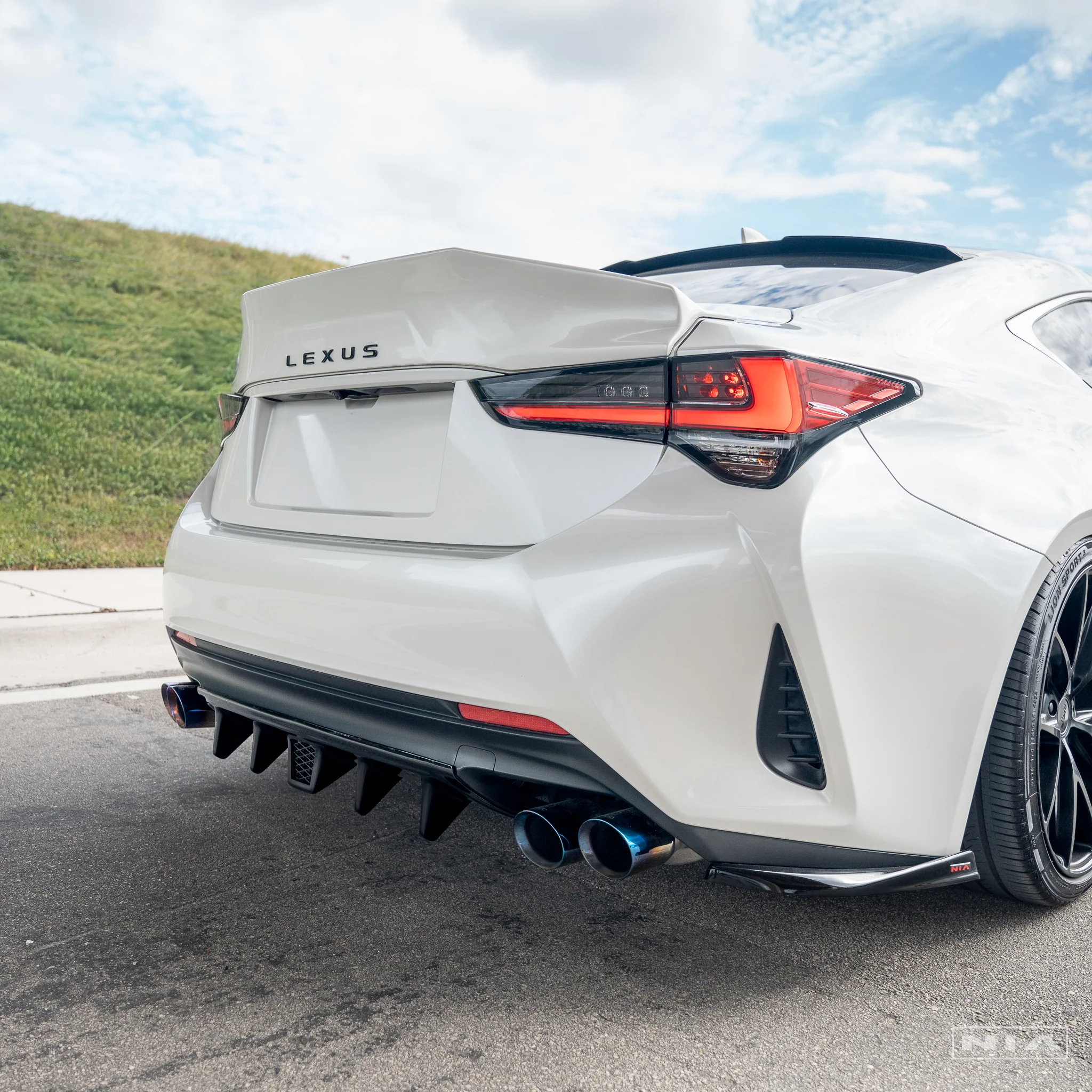 Lexus RC Base Model, F-Sport NIA Rear Diffuser Lip Bumper Extension 2019-2025 in ABS