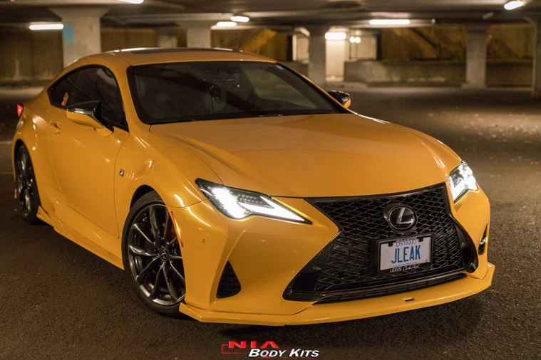 Lexus RC NIA Full lip Body Kit 5pcs (Front Splitter, Side Skirt Rockers, Rear apron spats) 2019-2025 in ABS and Carbon Fiber - Image 10