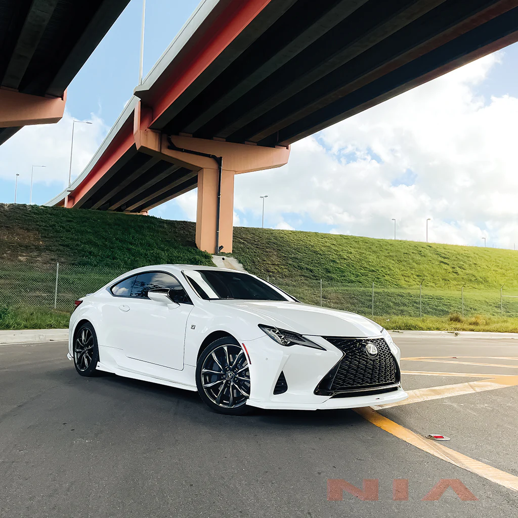 Lexus RC NIA Full lip Body Kit 5pcs (Front Splitter, Side Skirt Rockers, Rear apron spats) 2019-2025 in ABS and Carbon Fiber - Image 11