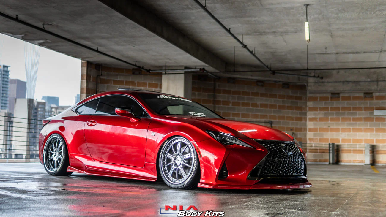 Lexus RC NIA Full lip Body Kit 5pcs (Front Splitter, Side Skirt Rockers, Rear apron spats) 2019-2025 in ABS and Carbon Fiber - Image 6
