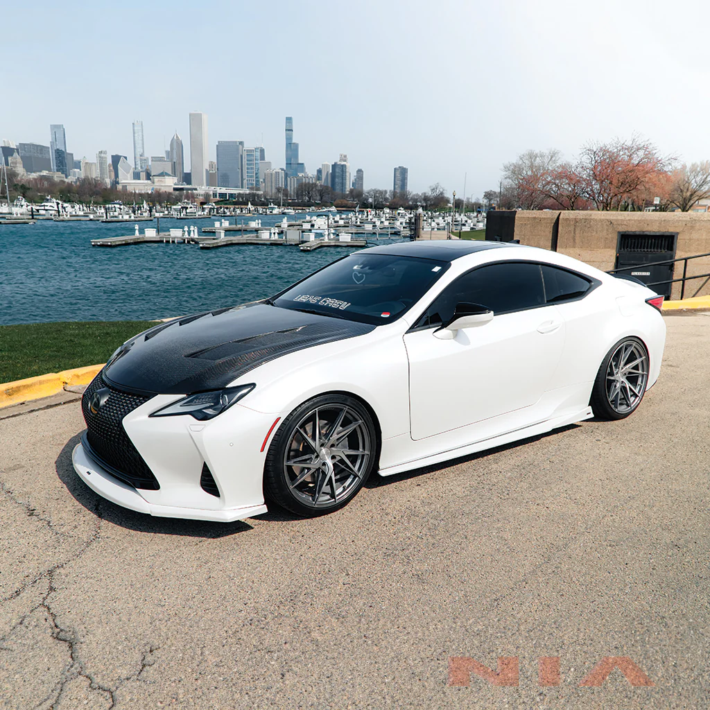 Lexus RC NIA Full lip Body Kit 5pcs (Front Splitter, Side Skirt Rockers, Rear apron spats) 2019-2025 in ABS and Carbon Fiber - Image 8