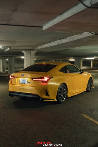 Lexus RC NIA Full lip Body Kit 5pcs (Front Splitter, Side Skirt Rockers, Rear apron spats) 2019-2025 in ABS and Carbon Fiber - Image 9