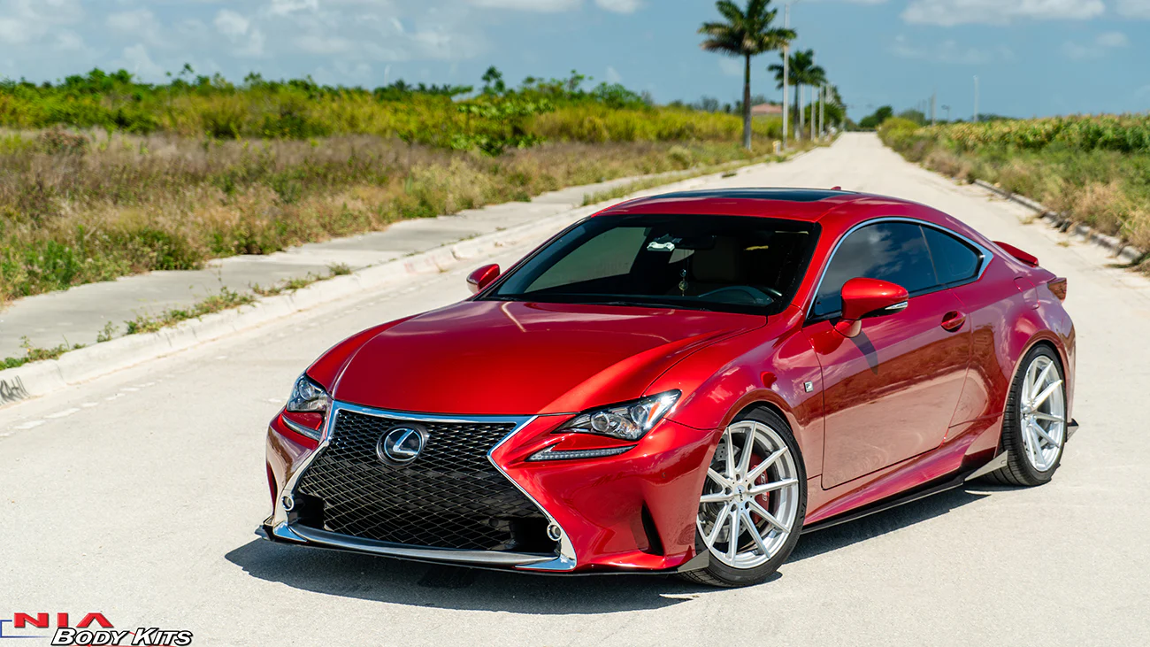 Lexus RC NIA Sleek Front Splitter Lip 2015-2018 in ABS - Image 4