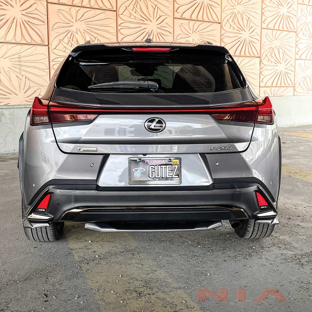 Lexus UX Base Model, F-Sport NIA rear lip bumper extension Diffuser bodykit 2019-2025 in ABS - Image 3