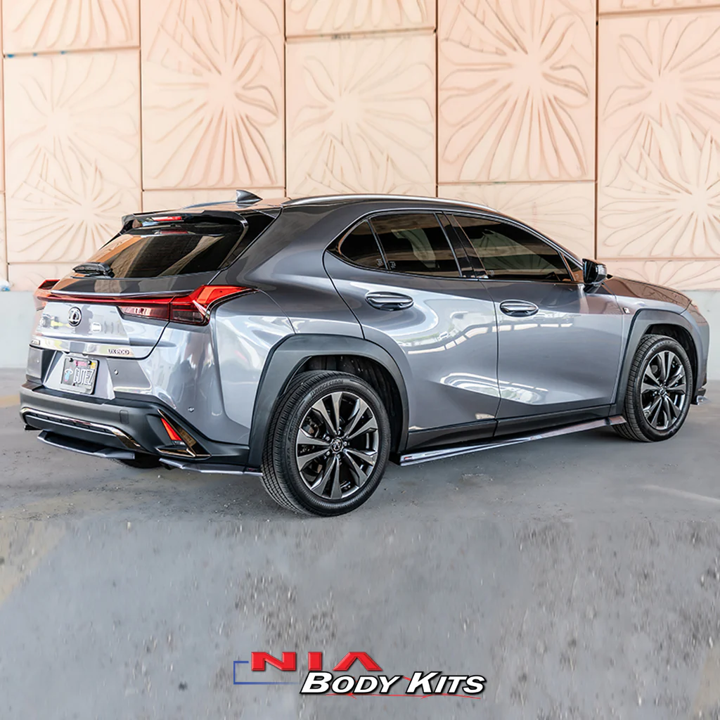 Lexus UX Base Model, F-Sport NIA rear lip bumper extension Diffuser bodykit 2019-2025 in ABS - Image 5