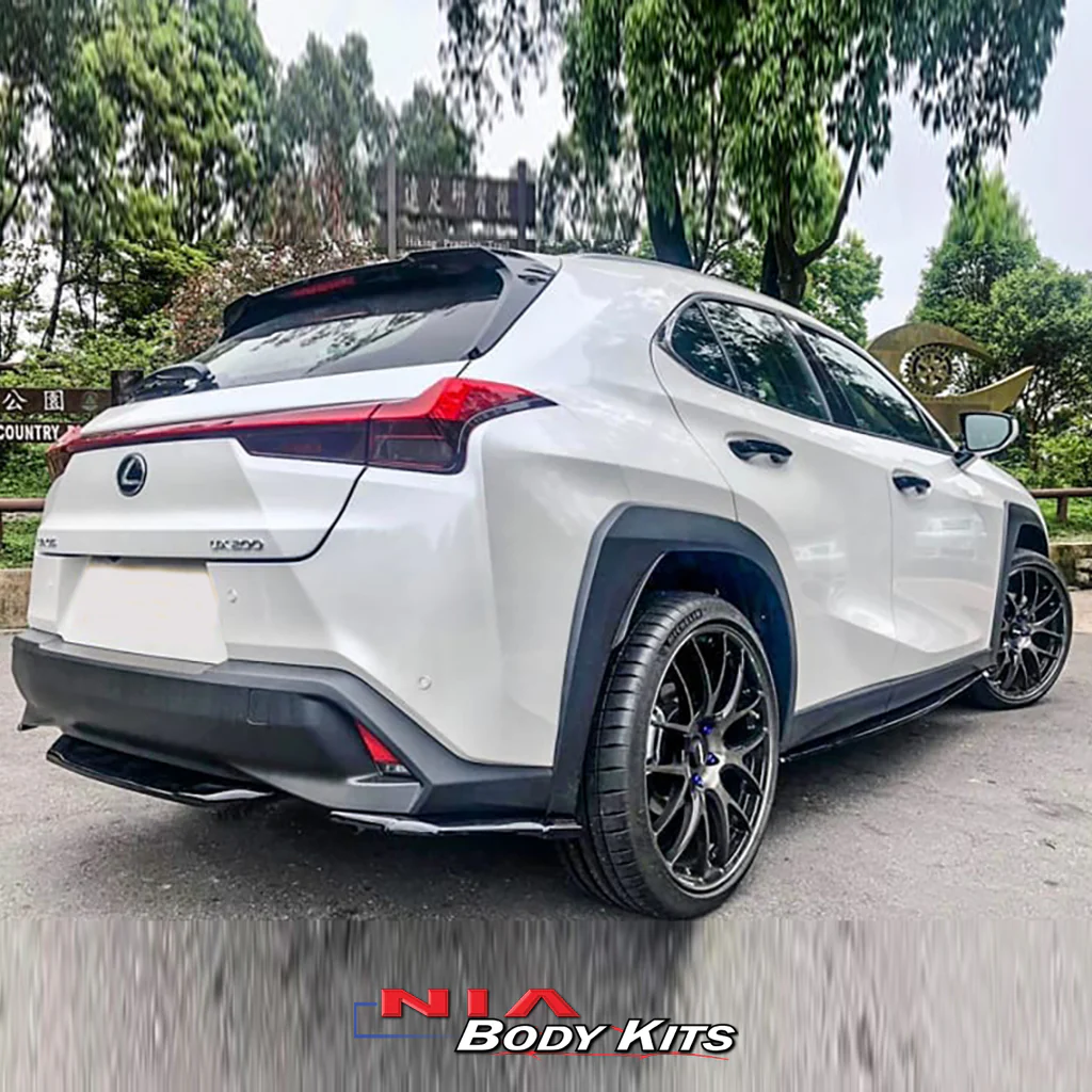 Lexus UX Base Model, F-Sport NIA rear lip bumper extension Diffuser bodykit 2019-2025 in ABS - Image 7