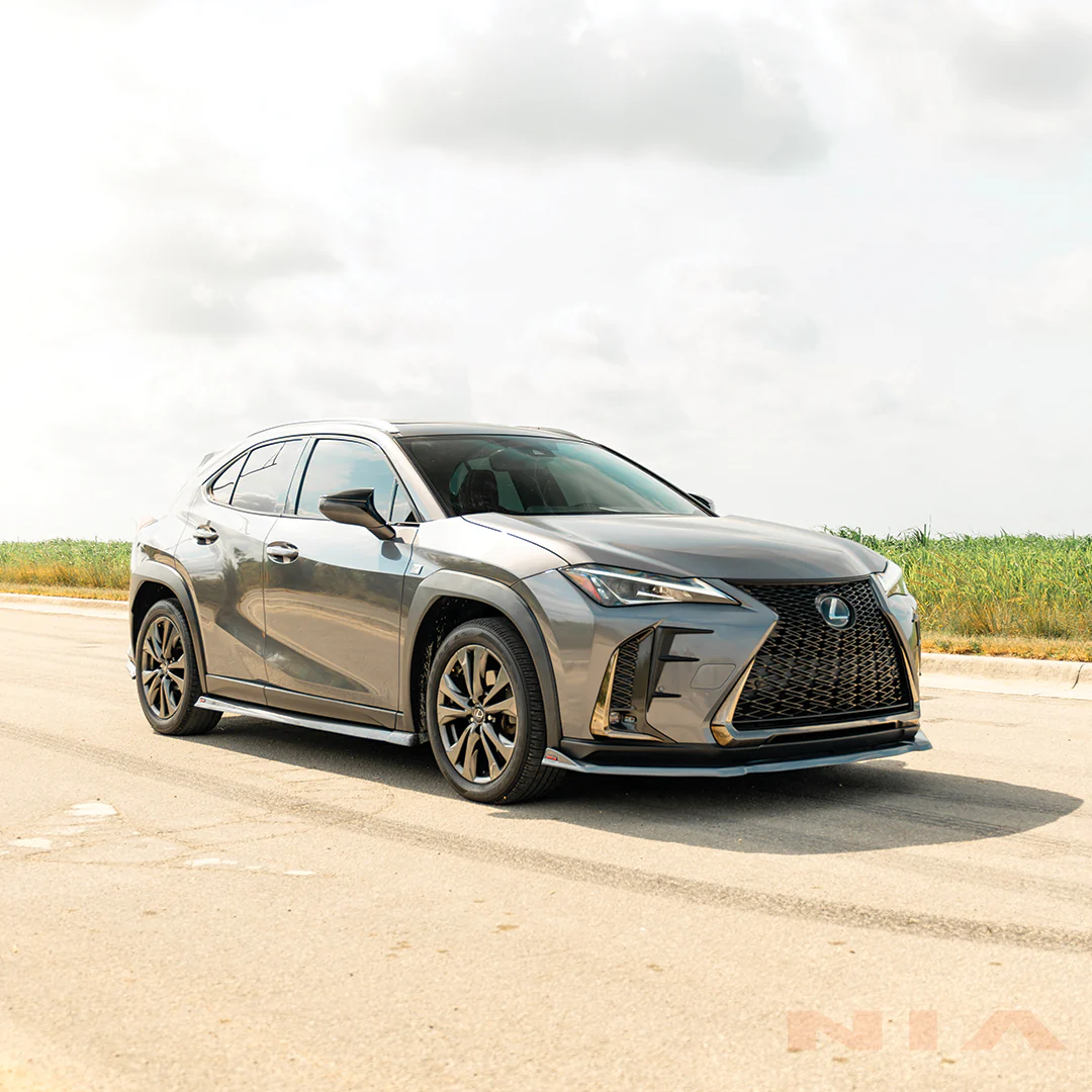 Lexus UX Base Model, F-Sport NIA full splitter lip bodykit 5pcs (front lip, side skirts, rear apron spats) 2019-2025 in ABS - Image 5