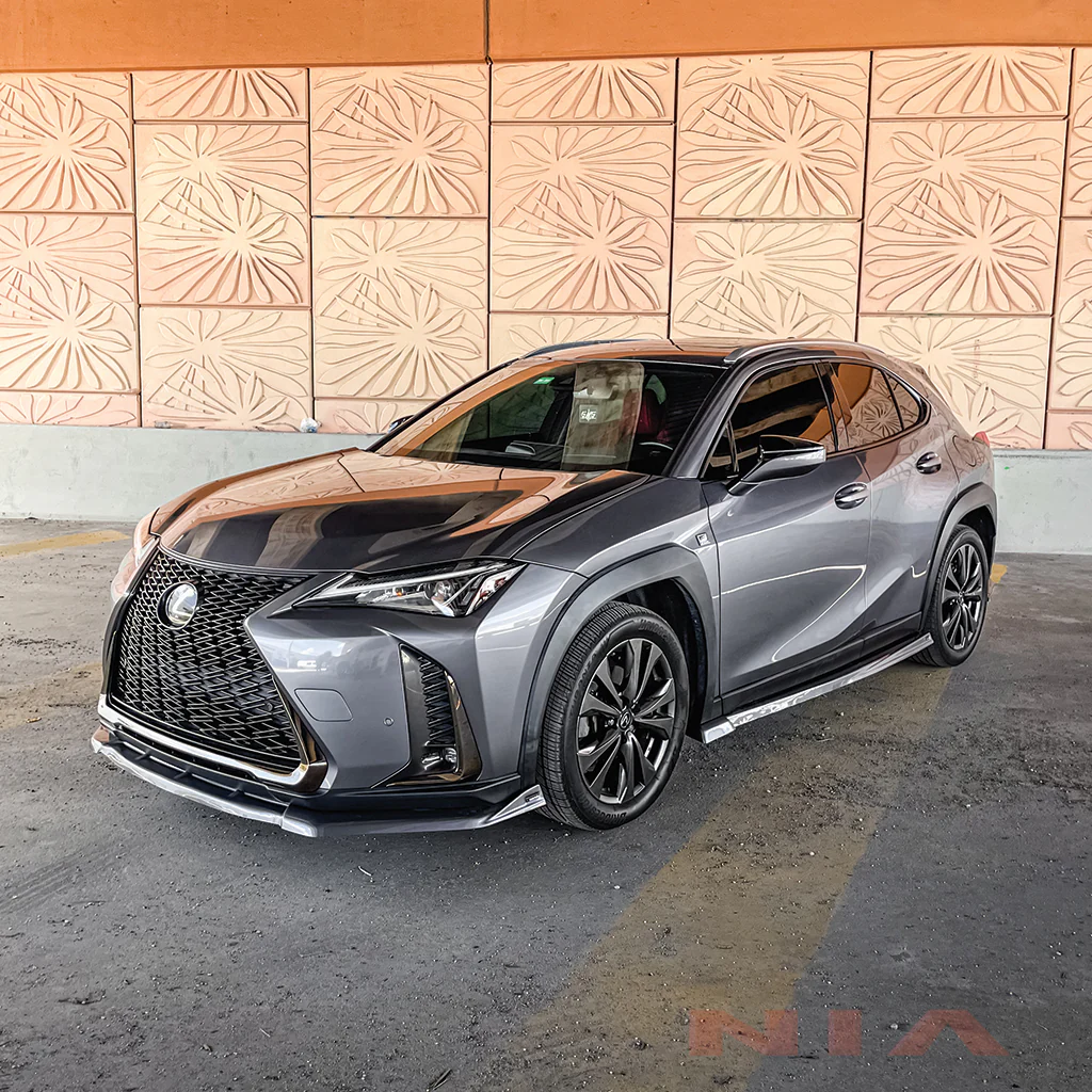 Lexus UX Base Model, F-Sport NIA full splitter lip bodykit 5pcs (front lip, side skirts, rear apron spats) 2019-2025 in ABS - Image 6
