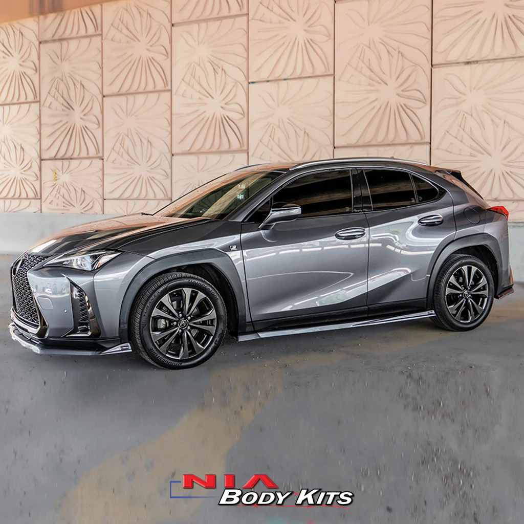 Lexus UX Base Model, F-Sport NIA full splitter lip bodykit 5pcs (front lip, side skirts, rear apron spats) 2019-2025 in ABS - Image 8