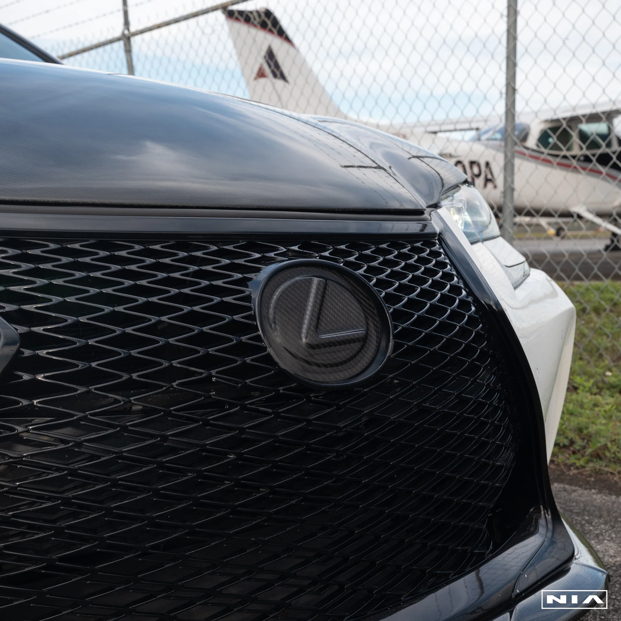 Lexus NIA Replacement L Emblem (7") in ABS or Carbon Fiber - Image 4